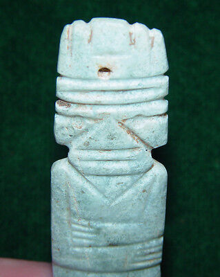 Pre-Columbian Carved Jade or Jadeite Figurine "Axe God" with Jackson COA 7