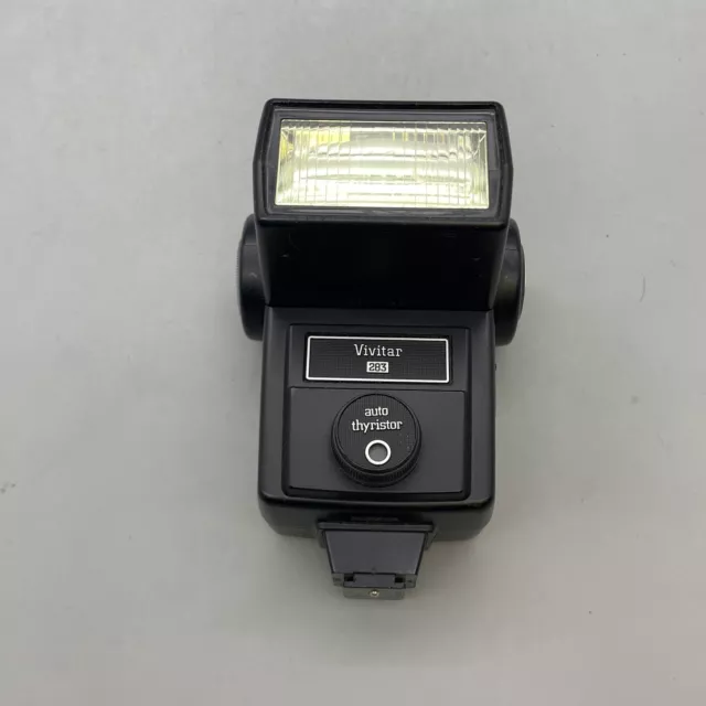 Vivitar SB-4 283 Black Auto Thyristor Shoe Mount Flexible Arm Camera Flash - A02