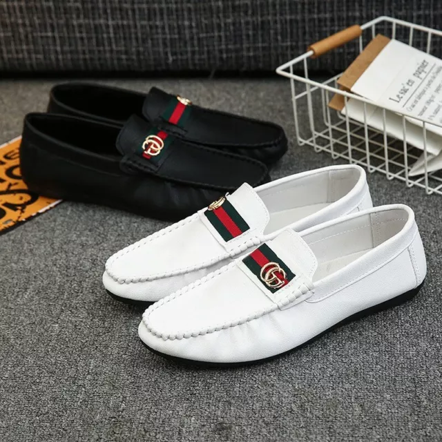 Mens Smart Casual Loafers Leather Driving Formal Moccasins Slip on Comfy Shoes