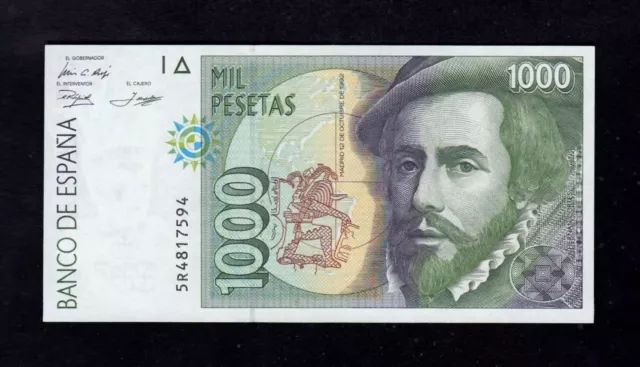 F.c. 1000 Pesetas 1992 , Serie 5R , S/C .