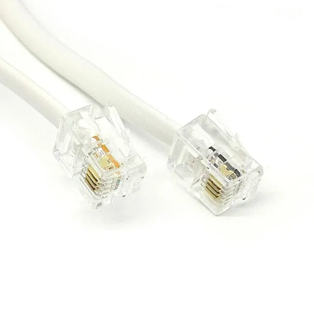 RJ11 to RJ11 ADSL Cable BT Broadband Modem DSL/Phone Lead 2m to 30m Wholesale
