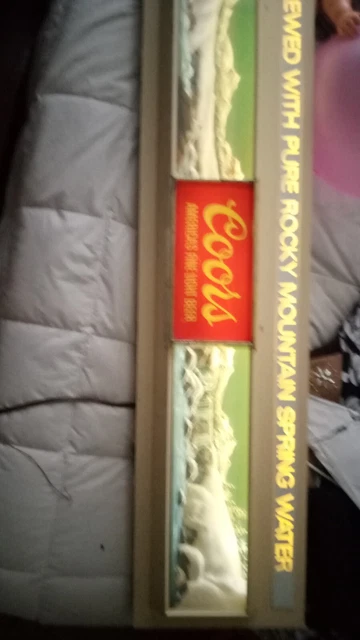 Coors Beer Lighted Sign Vintage Bar Sign Original Rockies *RARE* over 4ft long