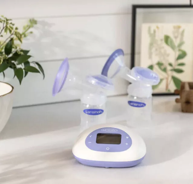 Lansinoh 2 in 1 Double Electric Breast Pump & Extras in Box + FREE Nipple Cream