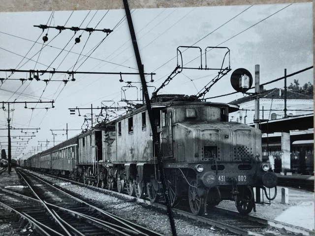 FOTOGRAFIA ORIGINALE FOTOTECA FS FERROVIE DELLO STATO Locomotiva ...