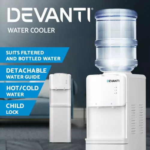 Devanti Water Cooler Dispenser Stand Hot Cold Tap Bottle Filter Purifier Office
