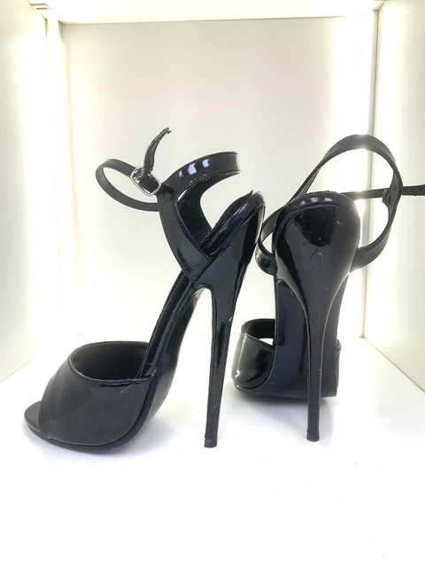 16cm La Piazza 43 Sexy sky high heels Sandals pumps 100% Leather vero cuoio