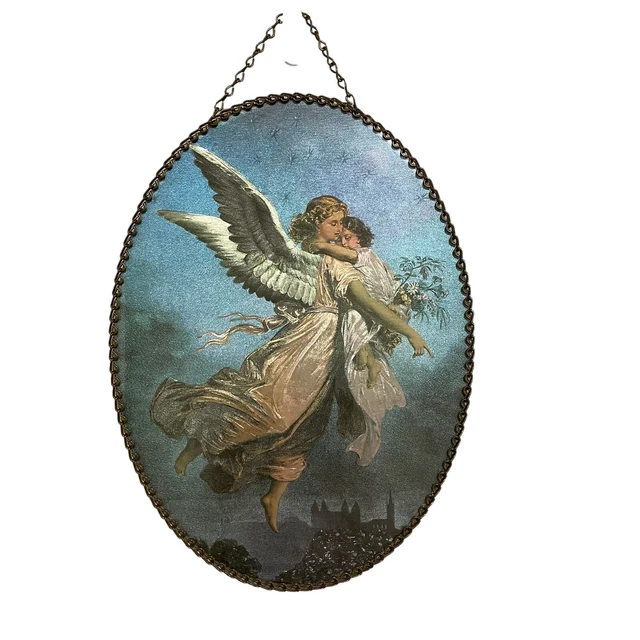 Victorian Flue Cover by Gallery Graphics 8.25X11.25 Angel & Child New with Tag