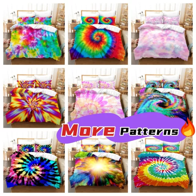 Mandala Indian Tie Dye Doona Duvet Cover Pillowcase Set Single Double Queen King