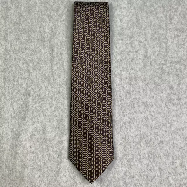 Gianni Versace Tie Silk Mens Geometric Logo All Over Print Classic