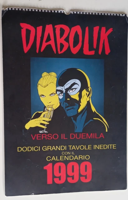 CALENDARIO DIABOLIK 1999 - 12 Tavole Inedite -  Diffuzione Sodip