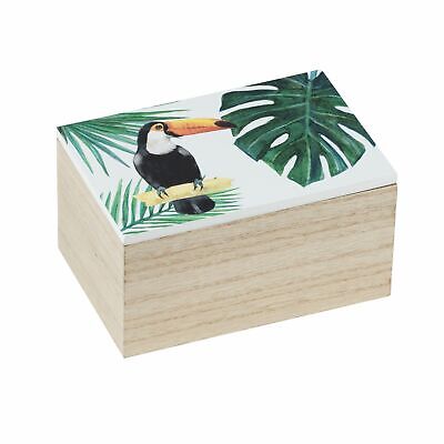 Wenko Boîte de rangement tropicale Tucan - L. 10 x H. 8 cm - Vert