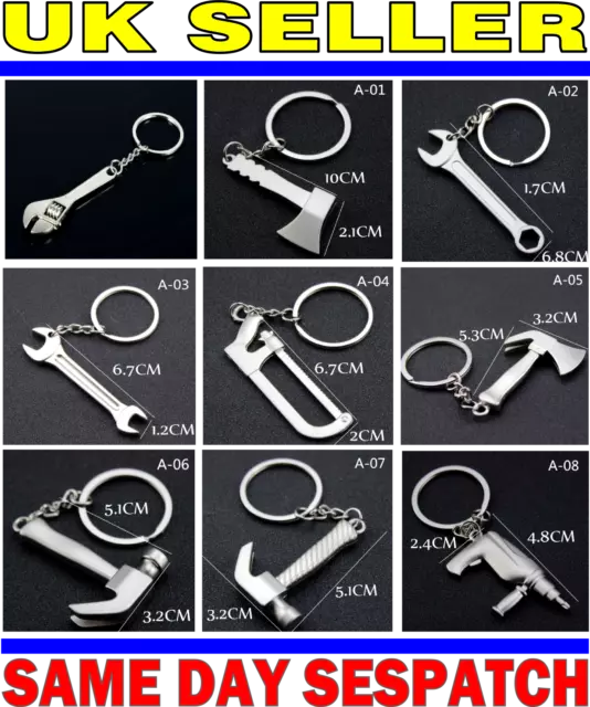 1 x Stck. Neu Kreativwerkzeug Schraubenschlüssel Schlüsselanhänger Ring Schlüsselring Metall Schlüsselanhänger