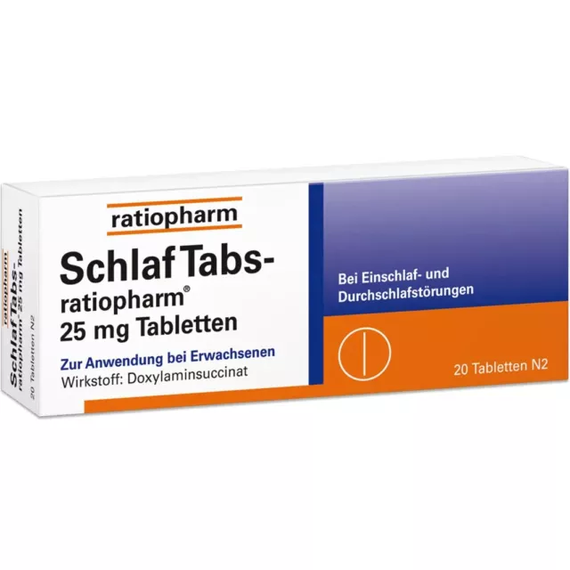 SCHLAF TABS-ratiopharm 25 mg Tabletten 20 St PZN 7707524