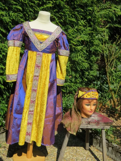 Costume Robe Théâtre Déguisement Epoque Médiévale Renaissance Enfant Fille Femme