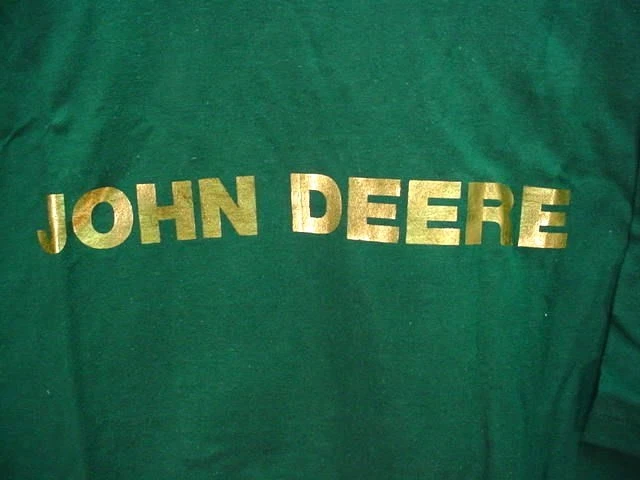 John Deere T-Shirt - Gold Foil John Deere Name - Size Xl - New