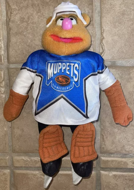1995 Canada Mcdonalds Muppets Nhl Fozzie 11" Hockey Plush Figure Jim Henson Vtg