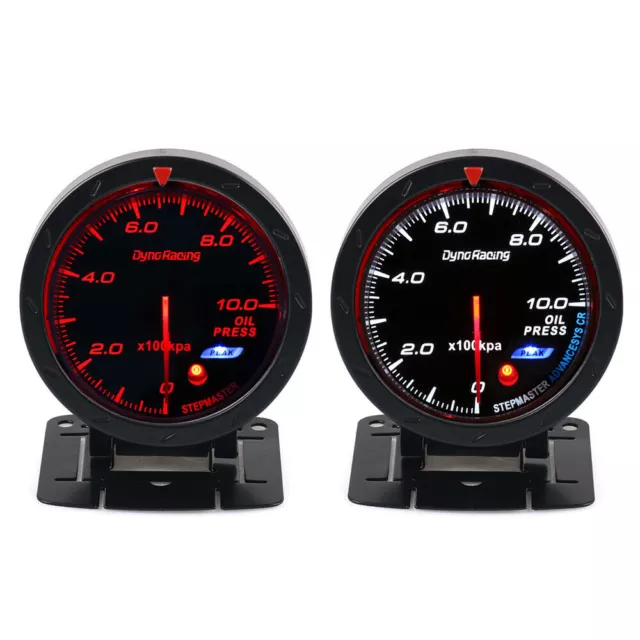 2.5" 60mm Oil Pressure Gauge 0-10Bar LED Car Auto Press Meter Electronic Monitor