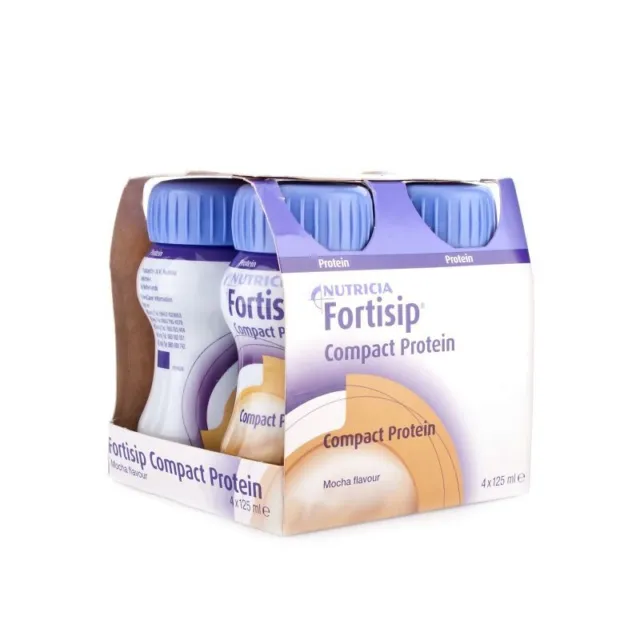 Nutricia Fortisip Compact Protein Shakes Mocha Flavour 8 X 125mls