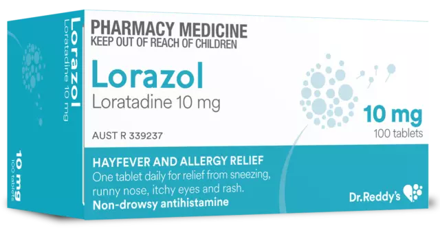 LORATADINE 10mg (Lorazol, Claratyne Generic Alternative) LONG 2026+ EXP DATE