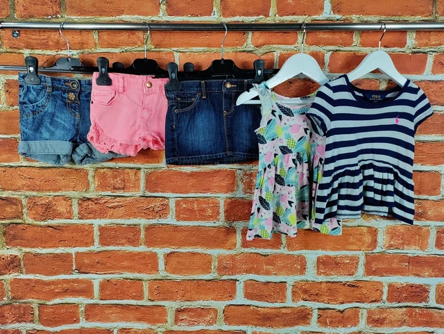 BABY GIRL BUNDLE AGE 18-24 MONTHS RALPH LAUREN GAP etc DENIM SHORTS T-SHIRT 92CM