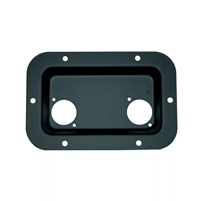 Recess Dish for 2 x Speakon or XLR (Black)