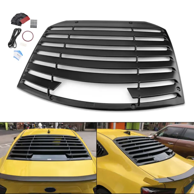 Rear Window Louver Sun Shade Cover ABS Fits 13-19 BRZ FR-S Toyota 86 T-Style ZF^