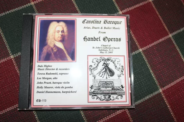 Carolina Baroque "Arias, Duets & Ballet Music From Handel Operas" DVD & Program