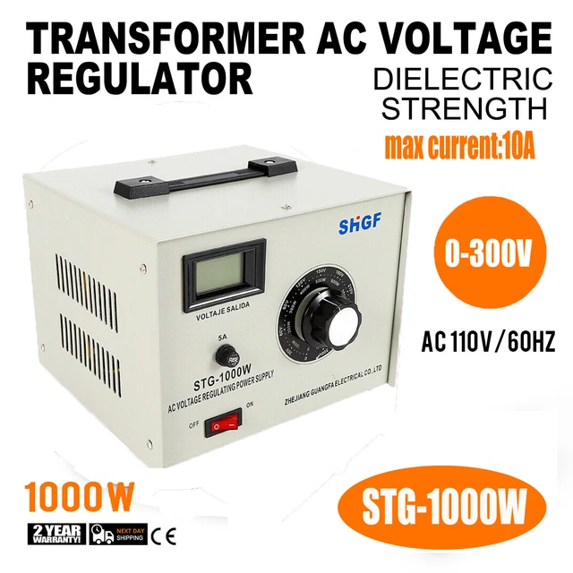 Variac 3000W 30A 0-130V Regolatore Di Tensione Variabile AC 110V - Rosso