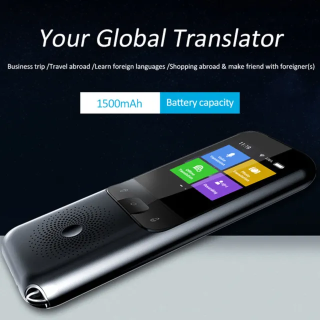 Portable 134 Languages Smart Translator TwoWay Voice RealTime Translation Device