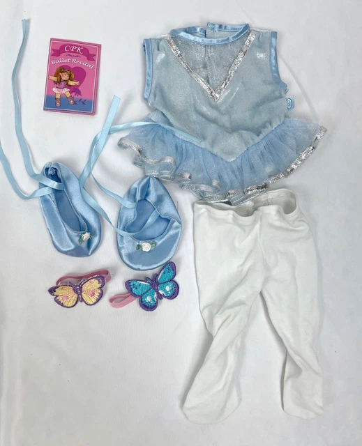 Cabbage Patch Kids Ballet Recital Outfit Clothes Blue Leotard Tights Shoes CPK