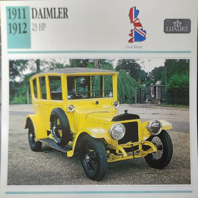 DAIMLER CLASSIC CAR Picture Spec Info Detail Collector Card Original ...