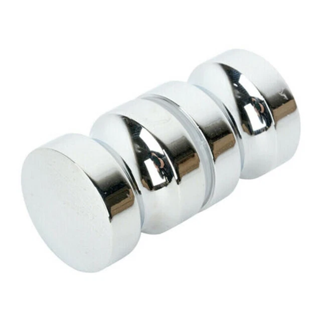 Perno de manija de ducha para puerta de hogar/baño pieza individual de aleación de aluminio cromada
