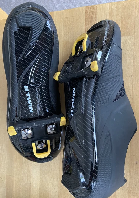 B TWIN Carbon Composite Clipless Cycling Shoes UK Size 8 2