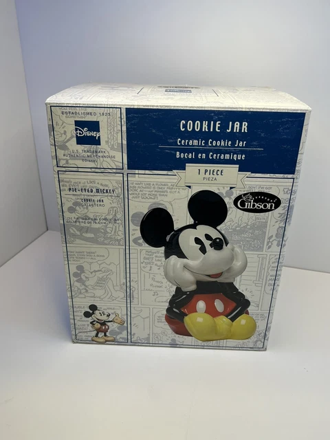 RARE NEW Disney Gibson Pie-Eyed Mickey Ceramic Cookie Jar Box RARE NEW Disney Gibson Pie-Eyed Mickey Ceramic Cookie Jar Box