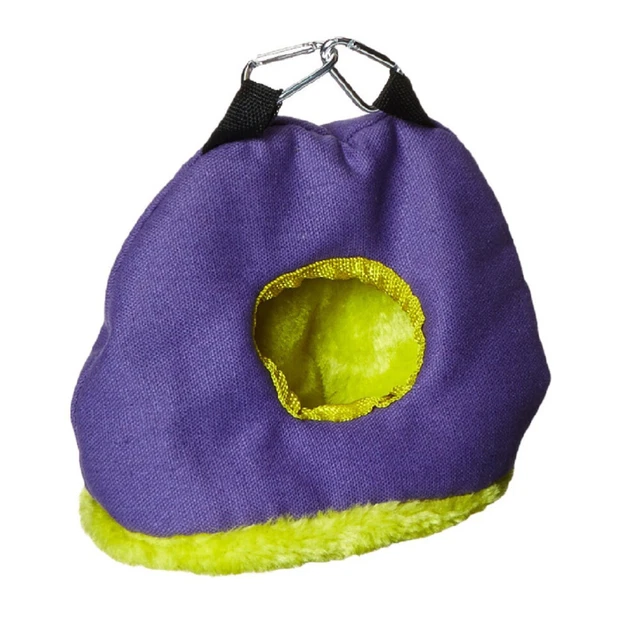 Amaca Riscaldata Per Pappagalli E Piccoli Animali – Tana In Peluche 17x17x13 Cm, Flanella Di Cotone, Per Conuri, Canarini, Cincillà E Cavie