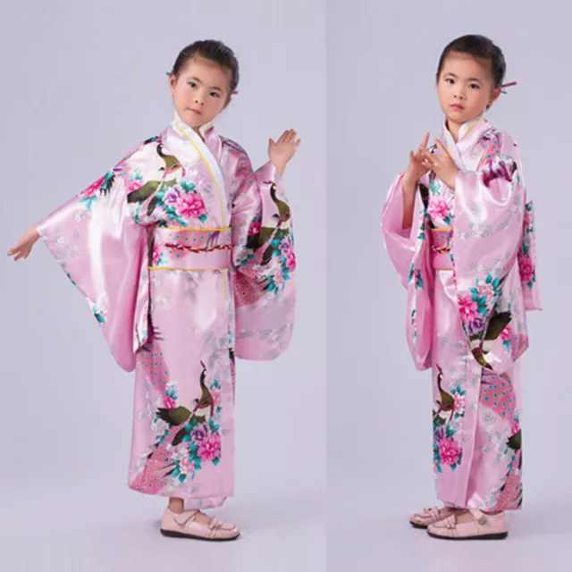 Toddler Kids Baby Girls Outfits Clothes Kimono Robe Japanese Traditional Costume 3