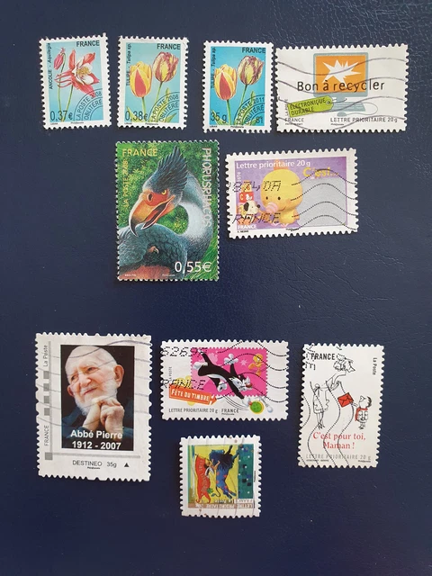 Collections - 51 Timbres oblitérés de 1980 à 198451 timbres de France