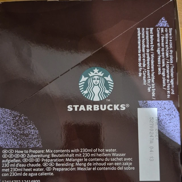 STARBUCKS PREMIUM INSTANT Hot Cocoa Velvety & Smooth 20pk £15.91 ...