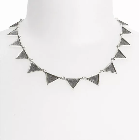 House of Harlow 1960 Triangle Collar Necklace NWT - silver  tone