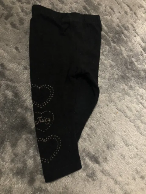 Juicy Couture Girls Black Leggings Age 12 Months