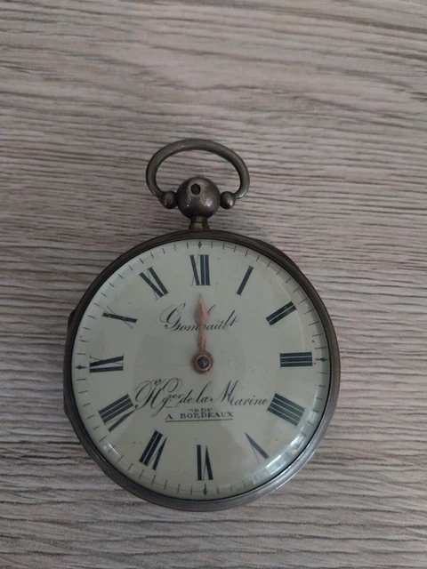 Montre De Gousset Vintage En Argent - Romilly Paris, 6cm, Mécanique Manuelle, Années 1810, Occasion