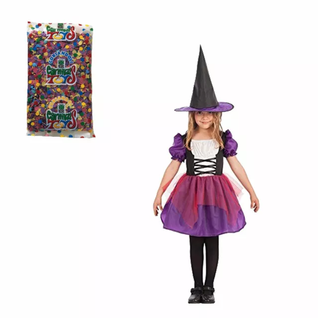 Carnival Toys Costume da Streghetta Vestito da Stega Bambina Carnevale Halloween