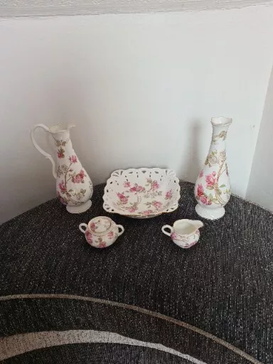 Aynsley Fine Bone China Elizabeth Rose 5 Piece