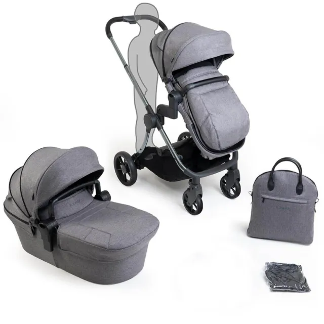 Brand New iCandy Lime Lifestyle Pushchair and Carrycot Bundle - Charcoal