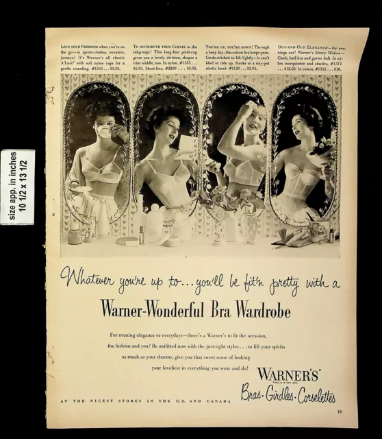 1953 WARNERS BRAS Girdles and Corselettes Vintage Print Ad 21723 £4.73 -  PicClick UK