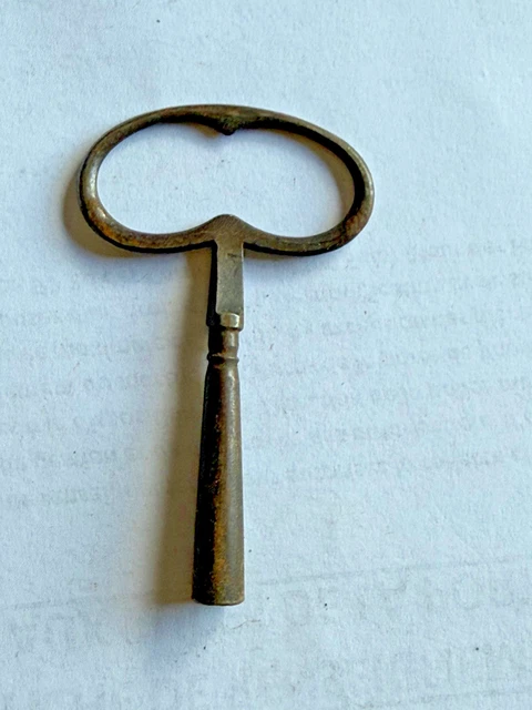 Ancienne Manivelle Clé En Bronze, Remontoir Mécanisme, Outil Métier, Poids 450g