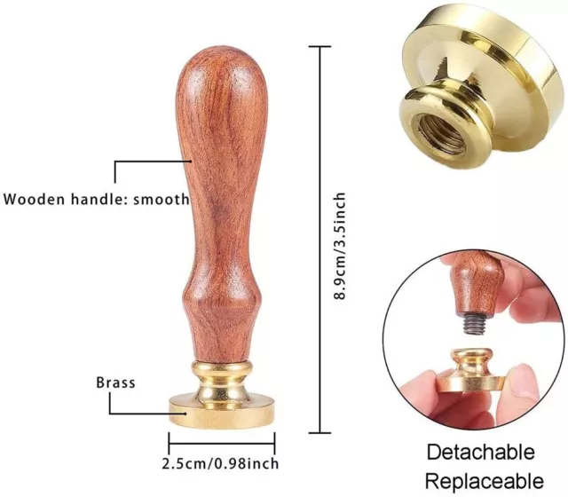 Quadratischer und Kompass-Freimaurer-Siegelwachsstempel mit Holzgriff 2