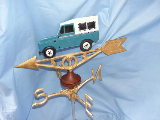 Land Rover Weather Vane Ridge Mounted Heavy Cast Iron Garage House Man Cave 2