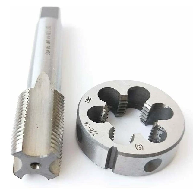 7/8-14UNF HSS Tap And Die,UN Machine Thread Tap + UN Round Thread Die Right Hand