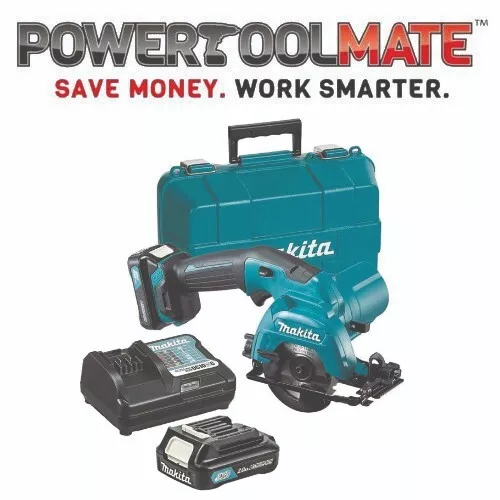 Makita HS301DWAE 12v MAX 85mm Cordless Circular Saw Kit 2x2ah, Charger & Case